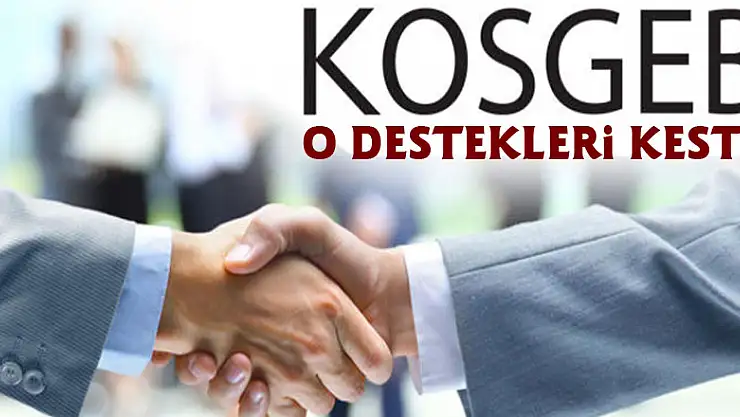 KOSGEB o destekleri kesti!