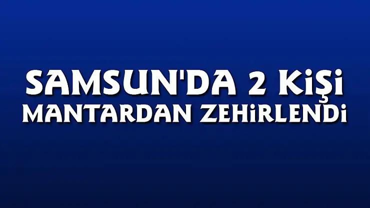 Samsun'da 2 kişi mantardan zehirlendi