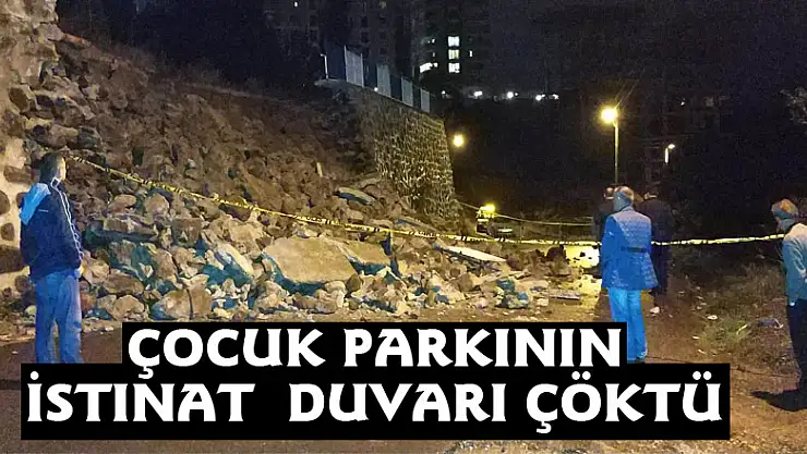 Çocuk Parkının İstinat Duvarı Çöktü