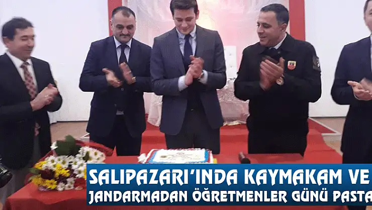 Salıpazarı'ında Kaymakam Ve Jandarmadan Öğretmenler Günü Pastası
