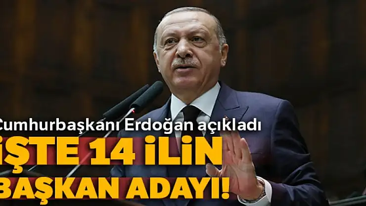 Cumhurbaşkanı Erdoğan 14 başkan adayını daha açıkladı!