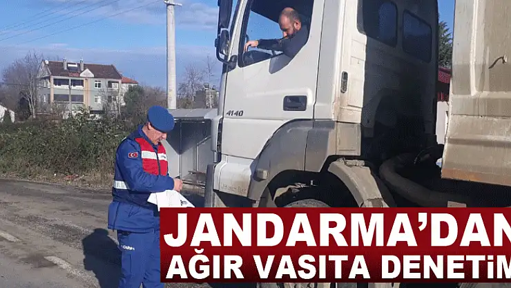 Jandarma'dan ağır vasıta denetimi