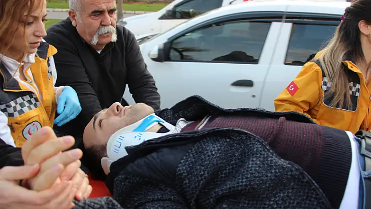 Kazada yaralanan genç şoka girdi 