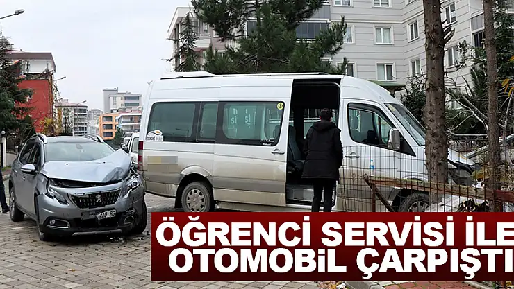 Öğrenci servisi ile otomobil çarpıştı: 3 yaralı