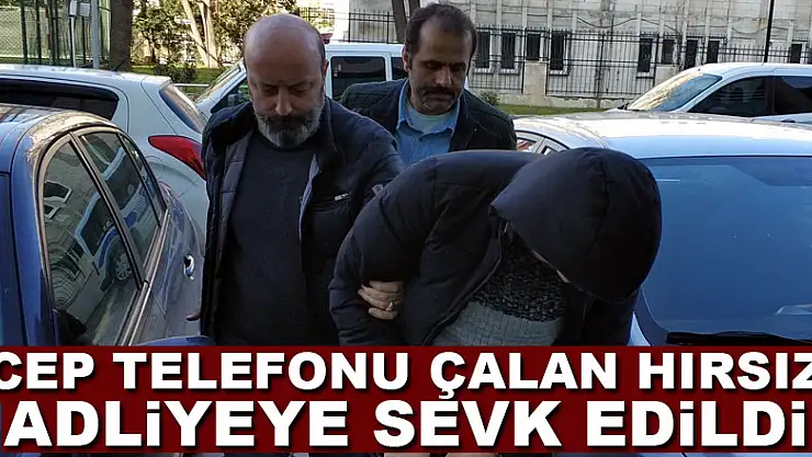 Cep telefonu çalan hırsız adliyeye sevk edildi