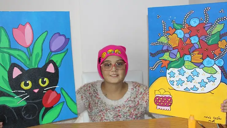 Melek, lösemiyi resimle yeniyor