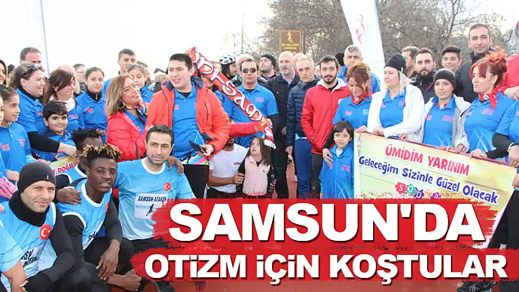 Samsun'da otizm için koştular