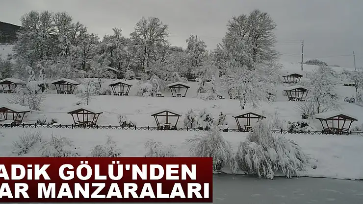 Ladik Gölü'nden kar manzaraları
