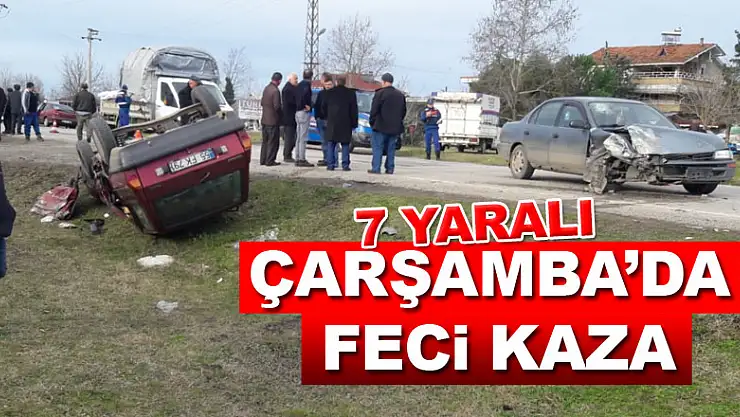 Çarşamba'da feci kaza