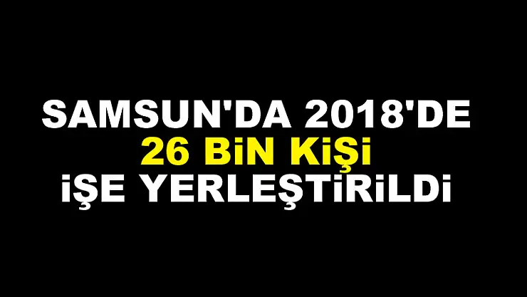 Samsun'da 2018'de 26 bin kişi işe yerleştirildi