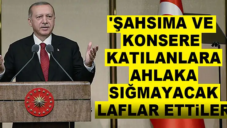 Cumhurbaşkanı Erdoğan: 'Şahsıma ve konsere katılanlara ahlaka sığmayacak laflar ettiler'