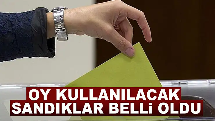 Oy kullanılacak sandıklar belli oldu