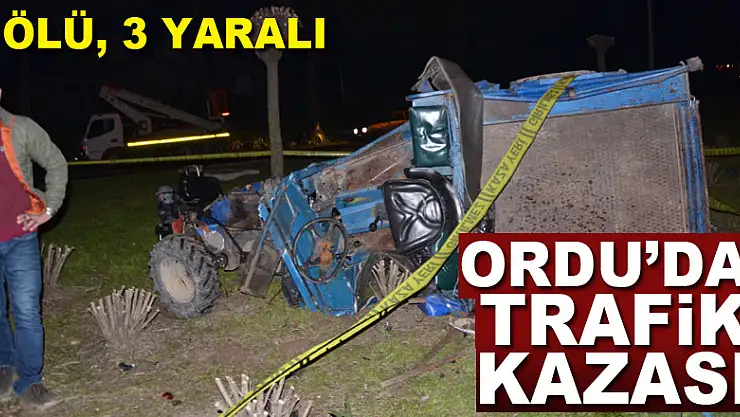 Ordu'da trafik kazası: 1 ölü, 3 yaralı  