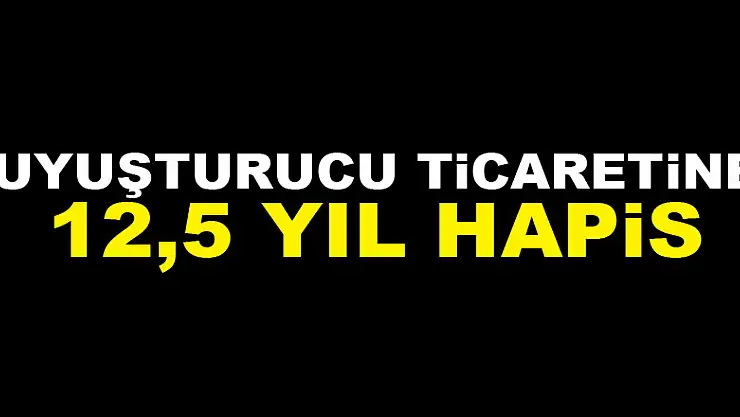 Uyuşturucu ticaretine 12,5 yıl hapis