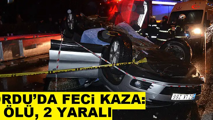 Ordu'da feci kaza: 1 ölü, 2 yaralı
