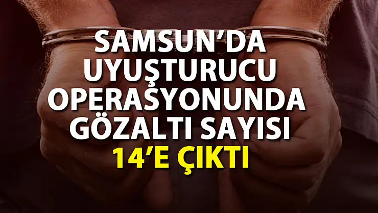 Samsun'da uyuşturucu operasyonunda gözaltı sayısı 14'e çıktı