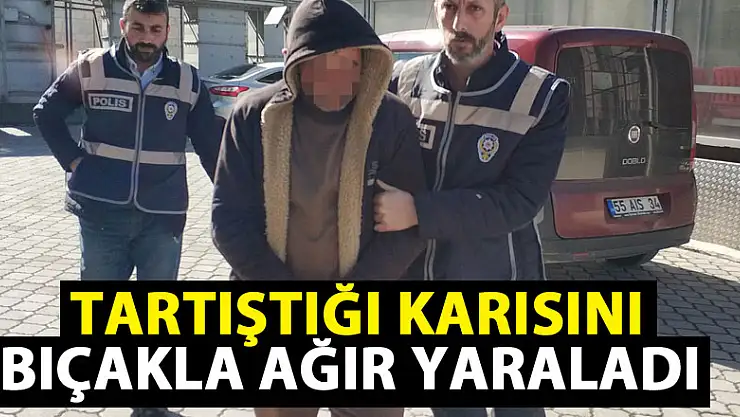 Tartıştığı karısını bıçakla ağır yaraladı