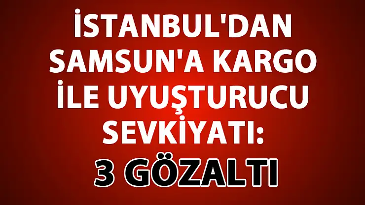 İstanbul'dan Samsun'a kargo ile uyuşturucu sevkıyatı: 3 gözaltı 