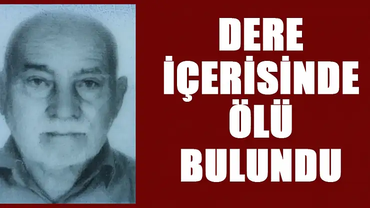 Dere içerisinde ölü bulundu 