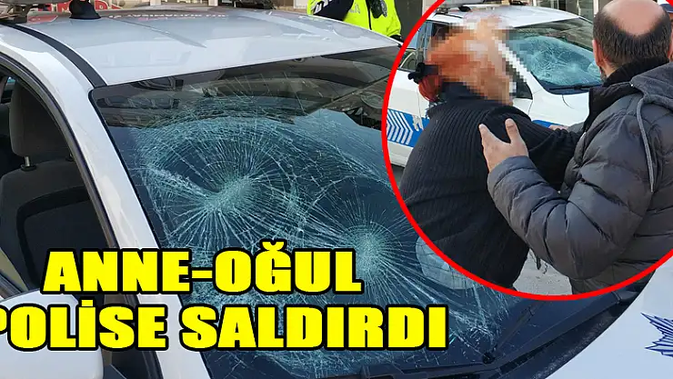 Anne-Oğul Polise saldırdı