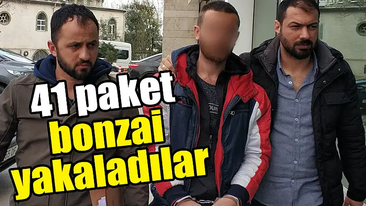 Satışa hazır 41 paket bonzai ile yakaladılar 