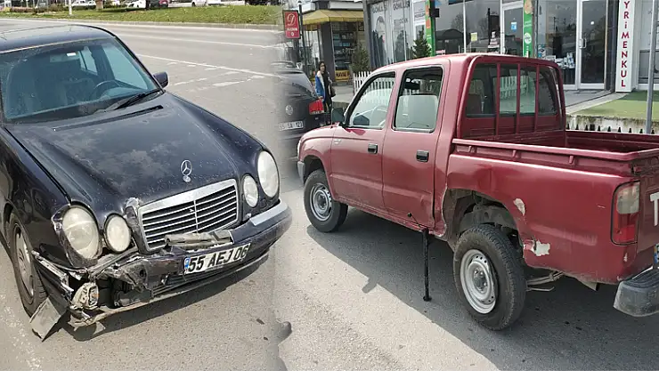 Kamyonet ile otomobilin çarpıştı: 2 yaralı 