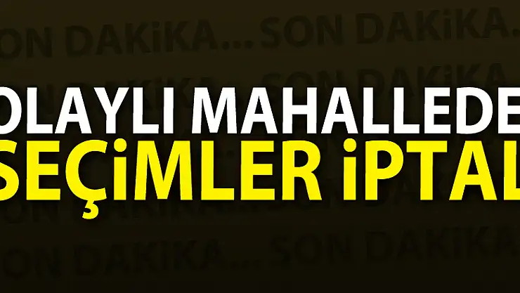 OLAYLI MAHALLEDE SEÇİMLER İPTAL