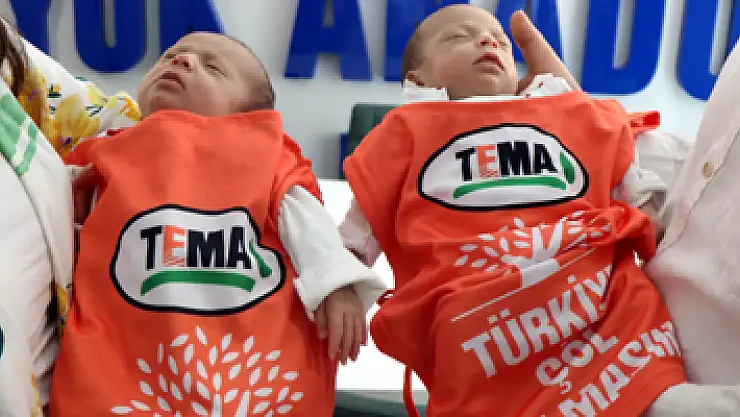 8 günlük ikizler, Samsun'un en genç TEMA gönüllüsü oldular