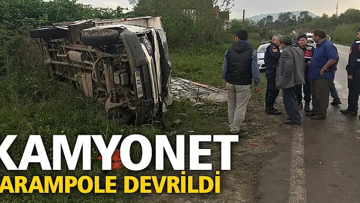Kamyonet şarampole devrildi: 1 yaralı