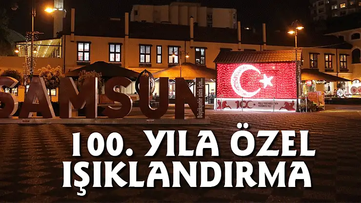 100. yıla özel ışıklandırma