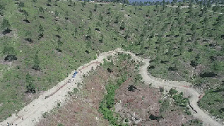 Ecrin'le ilgili diğer ceset parçalarının aranması havadan görüntülendi