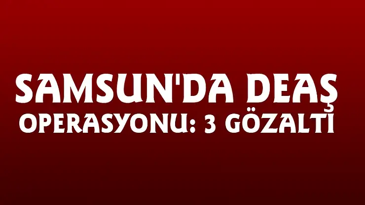 Samsun'da DEAŞ operasyonu: 3 gözaltı