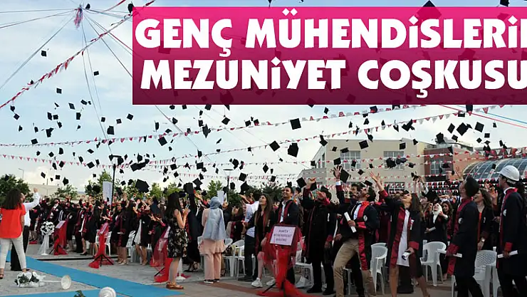 Genç mühendislerin mezuniyet coşkusu