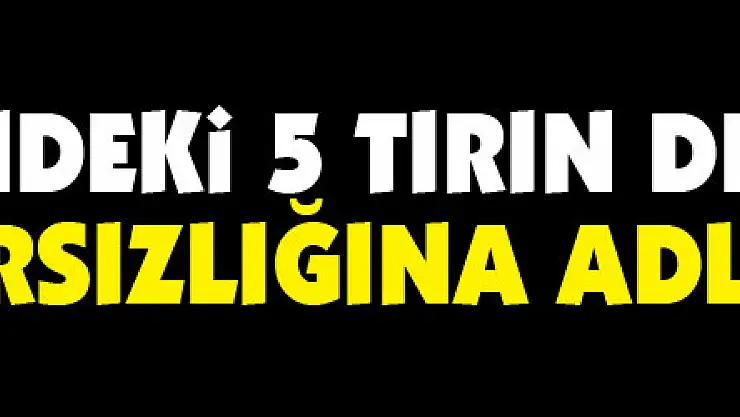 Park halindeki 5 tırın deposundan mazot hırsızlığına adli kontrol