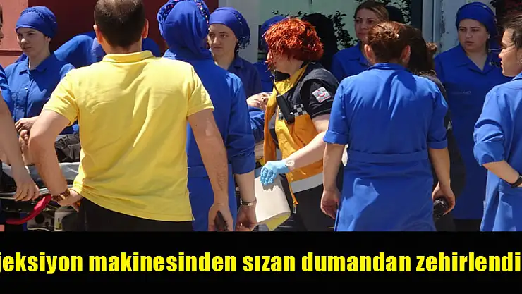 Enjeksiyon makinesinden sızan dumandan en az 15 kişi zehirlendi 