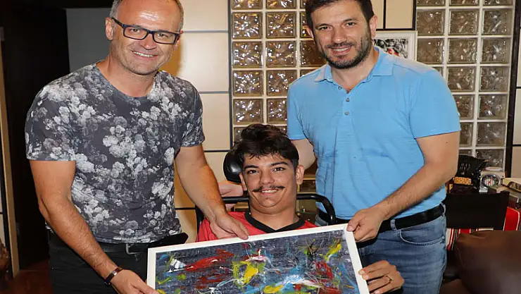 Engelli sporcudan İrfan Buz'a resim 