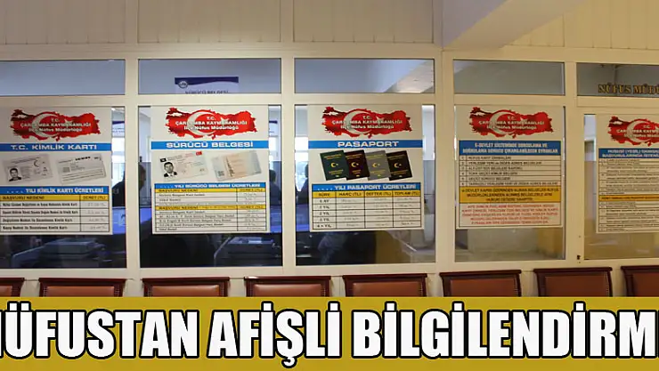 Nüfustan afişli bilgilendirme   