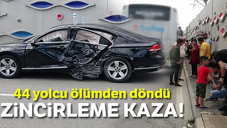 3 araç birbirine girdi, 44 yolcu ölümden döndü 