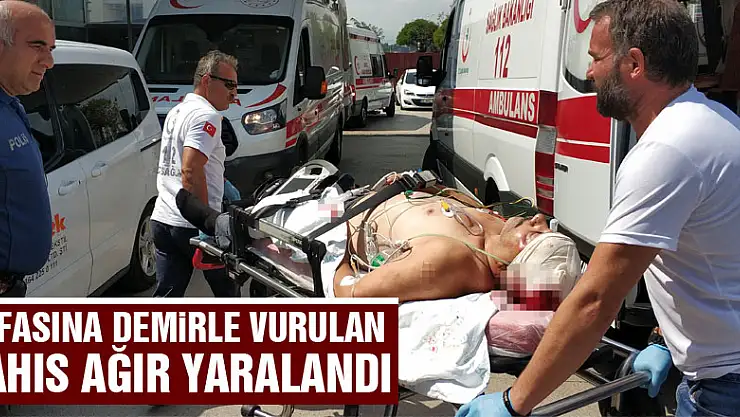 Kafasına demirle vurulan şahıs ağır yaralandı