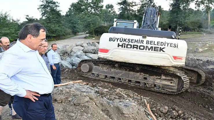 Büyükşehirde 'sel' mesaisi