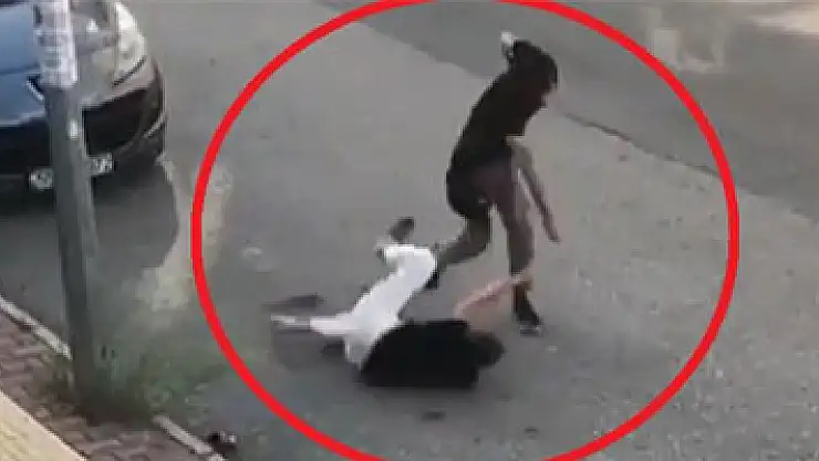 Kurye ve müşteri arbedesi kamerada