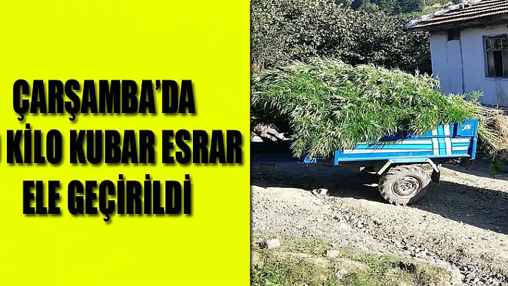 Çarşamba'da 10 kilo kubar esrar ele geçirildi