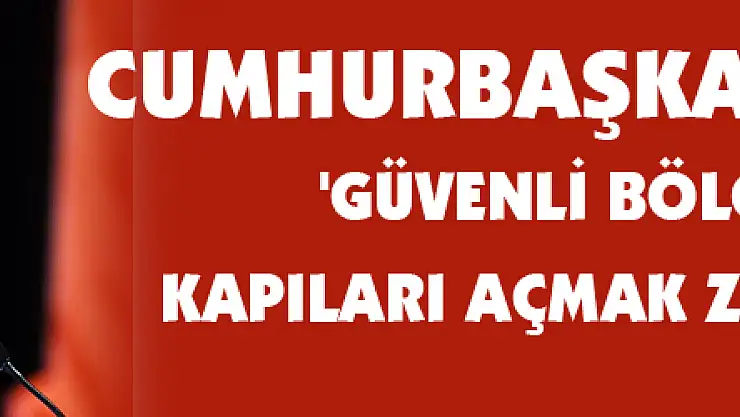 Cumhurbaşkanı Erdoğan: 'Güvenli bölge olmazsa kapıları açmak zorunda kalırız'