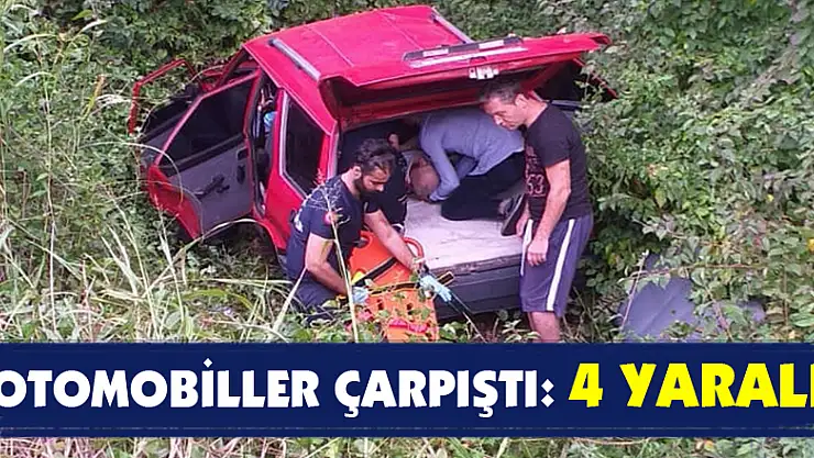  Samsun'da otomobiller çarpıştı: 4 yaralı