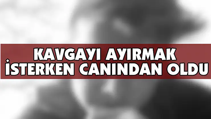  Kavgayı ayırmak isterken darp edilen çocuk hayatını kaybetti