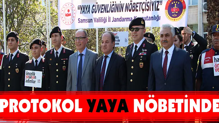 Protokol yaya nöbetinde 
