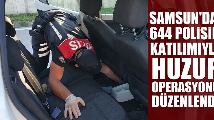Samsun'da 644 polisin katılımıyla huzur operasyonu düzenlendi