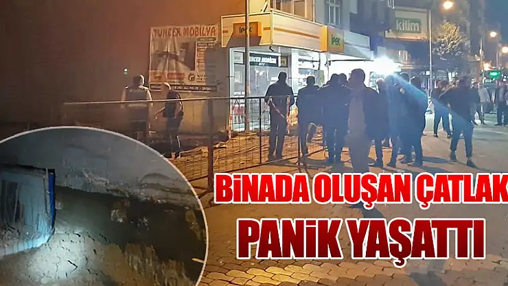Binada oluşan çatlak panik yaşattı