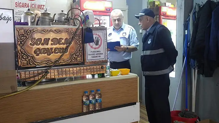 Kahvehaneler ve çay ocakları denetlendi