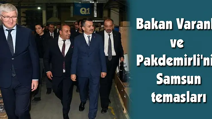 Bakan Varank ve Pakdemirli'nin Samsun temasları